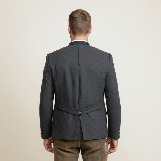 Trachtenjacke Titus dunkelgrau/blau von Stockerpoint