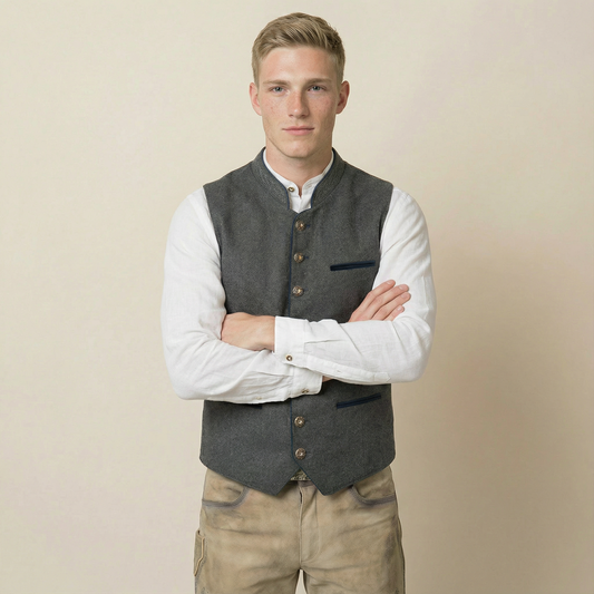 Weste Sirius grau-dunkelblau von Stockerpoint