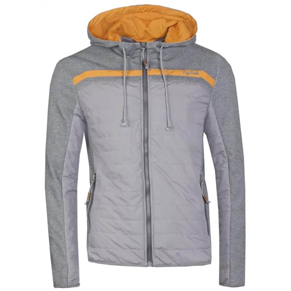 Herren Jacke Ried von Piz Palü in grau/honig mit Kapuze