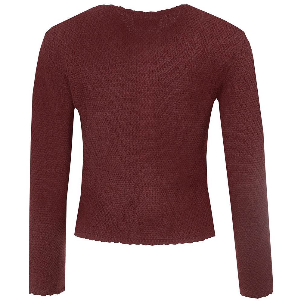 Strickjacke Vilseck in Mahagoni mit schlichtem Design