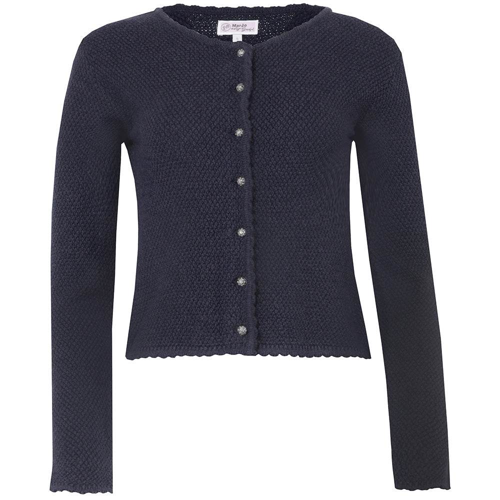 Strickjacke Vilseck in Nachtblau mit schlichtem Design