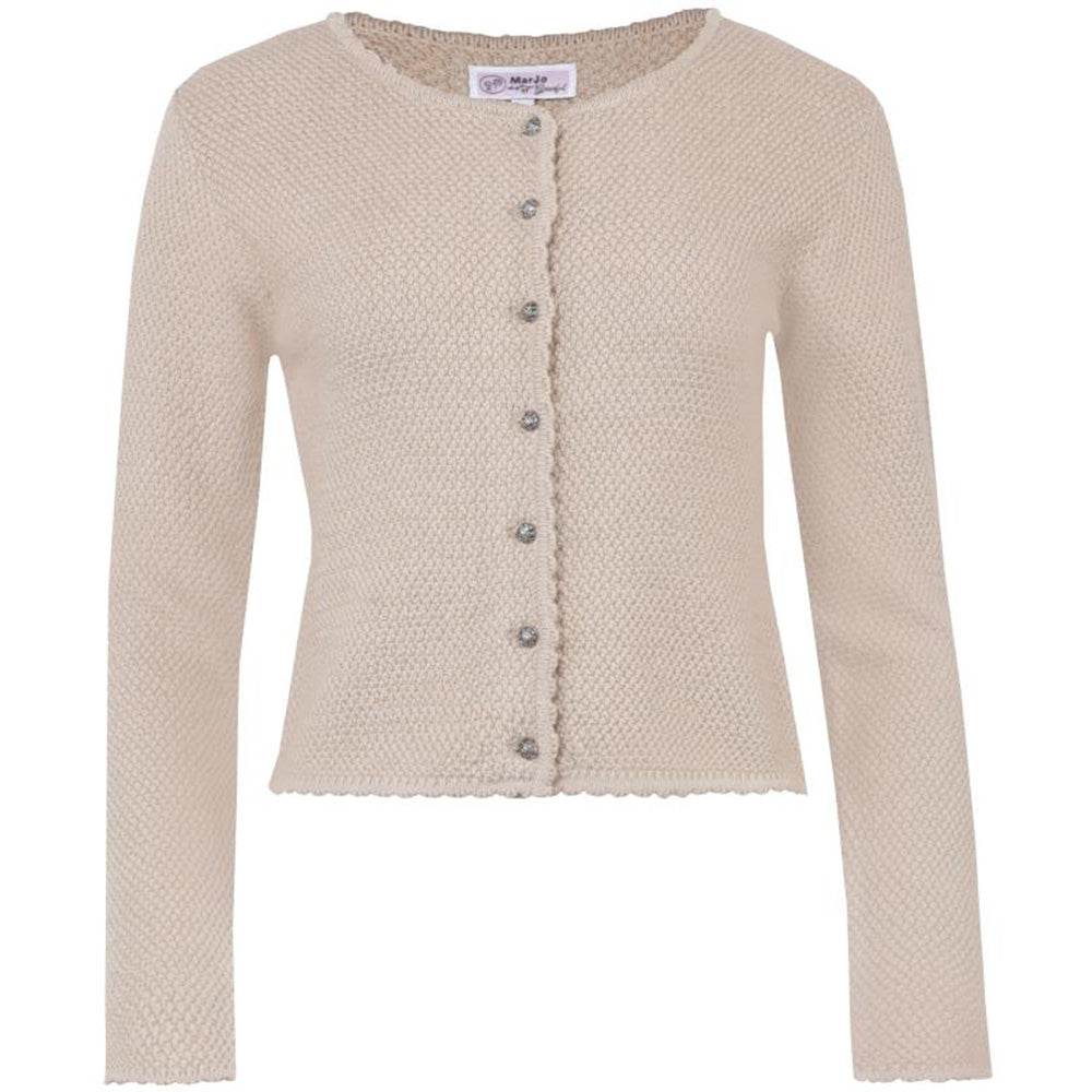 Strickjacke Vilseck in Taupe mit schlichtem Design