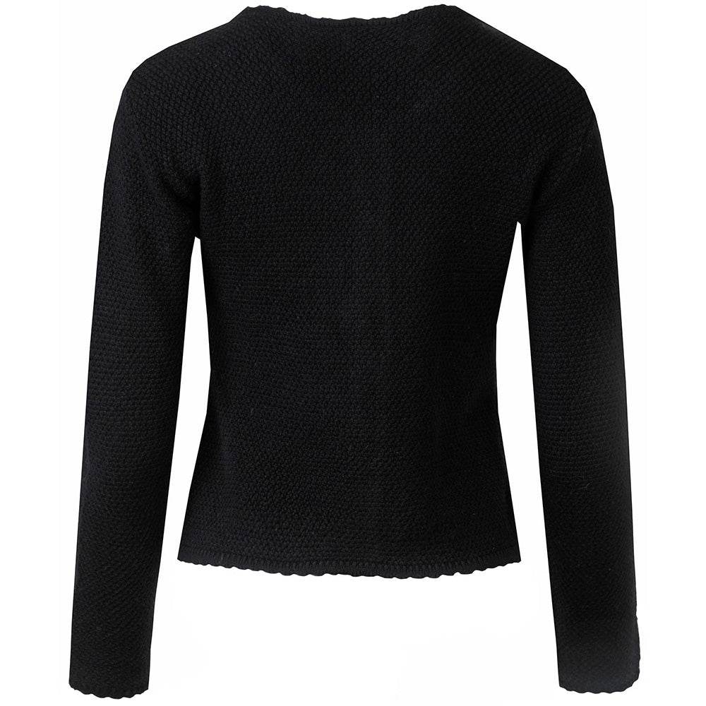 Strickjacke Vilseck in Schwarz mit schlichtem Design