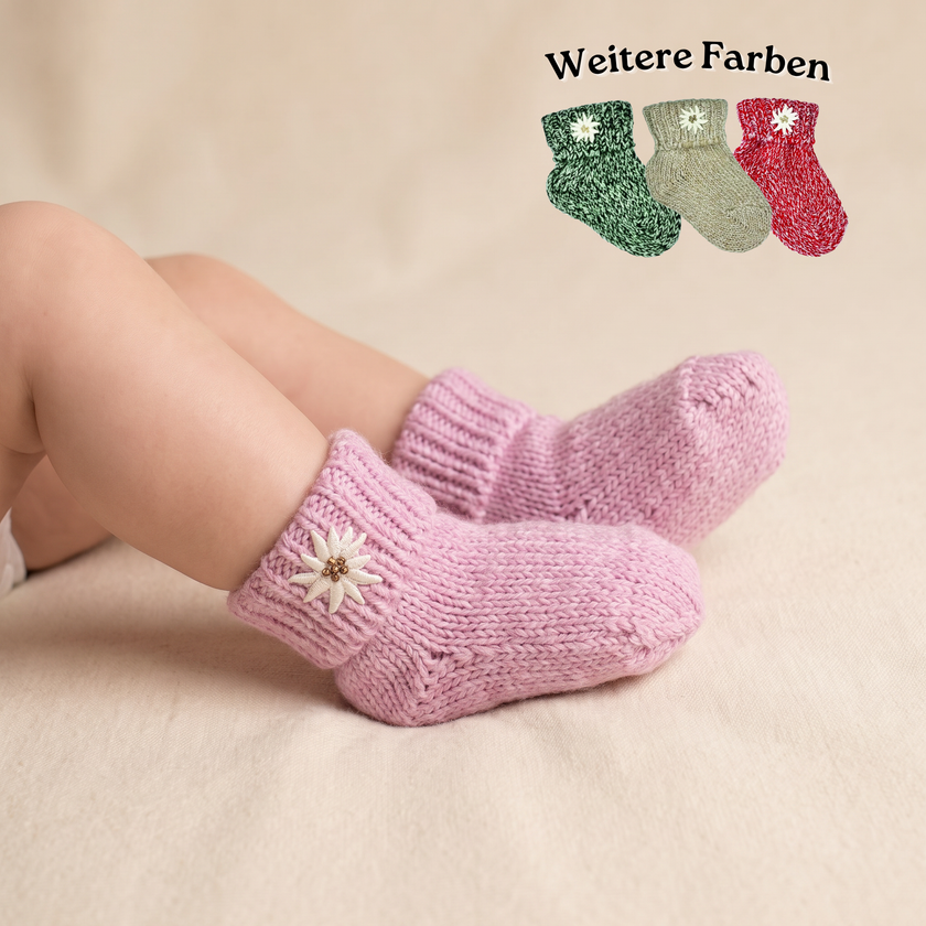 Babysöckchen Edelweiß von Luise Steiner