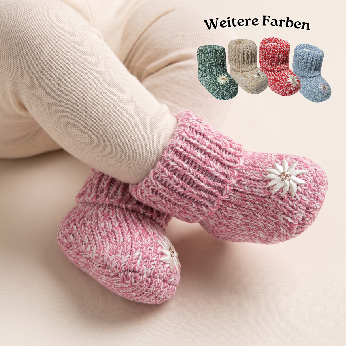 Babyschuhe Edelweiß von Luise Steiner
