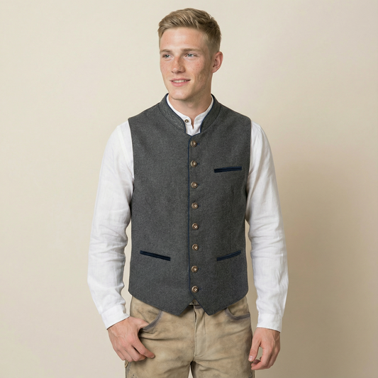 Weste Sirius grau-dunkelblau von Stockerpoint