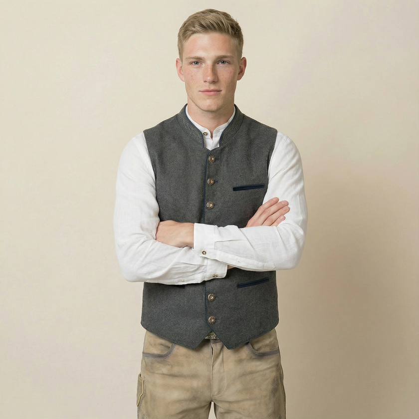 Weste Sirius grau-dunkelblau von Stockerpoint