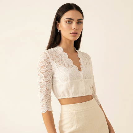 Dirndlbluse Edith creme