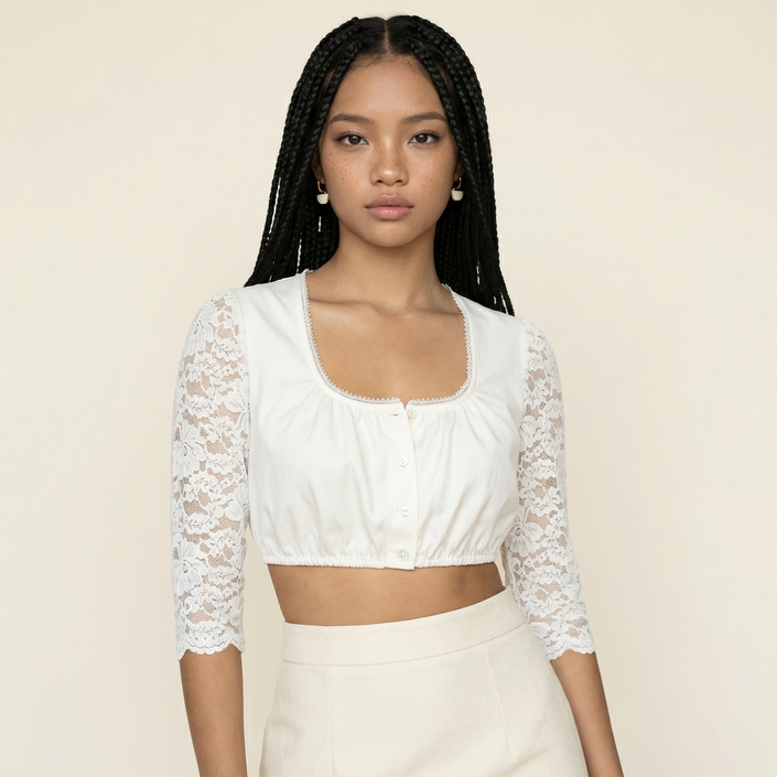 Dirndlbluse Melanie creme