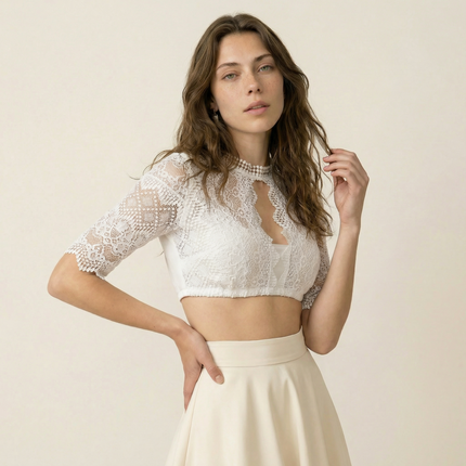 Dirndlbluse Elanda-Norena off white