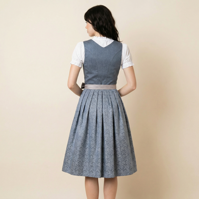 Dirndl Doreen 2tlg. blau/mauve von MarJo