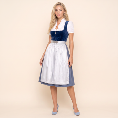 Dirndl Inka 2tlg. Samt saphir von MarJo