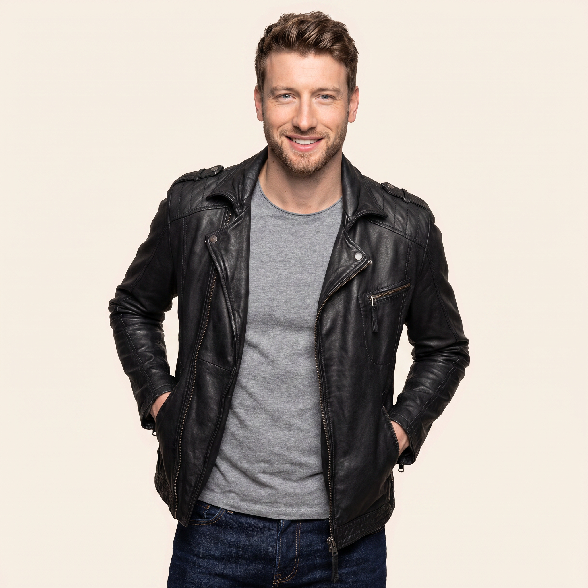 Herren Lederjacke Bronson von Stockerpoint