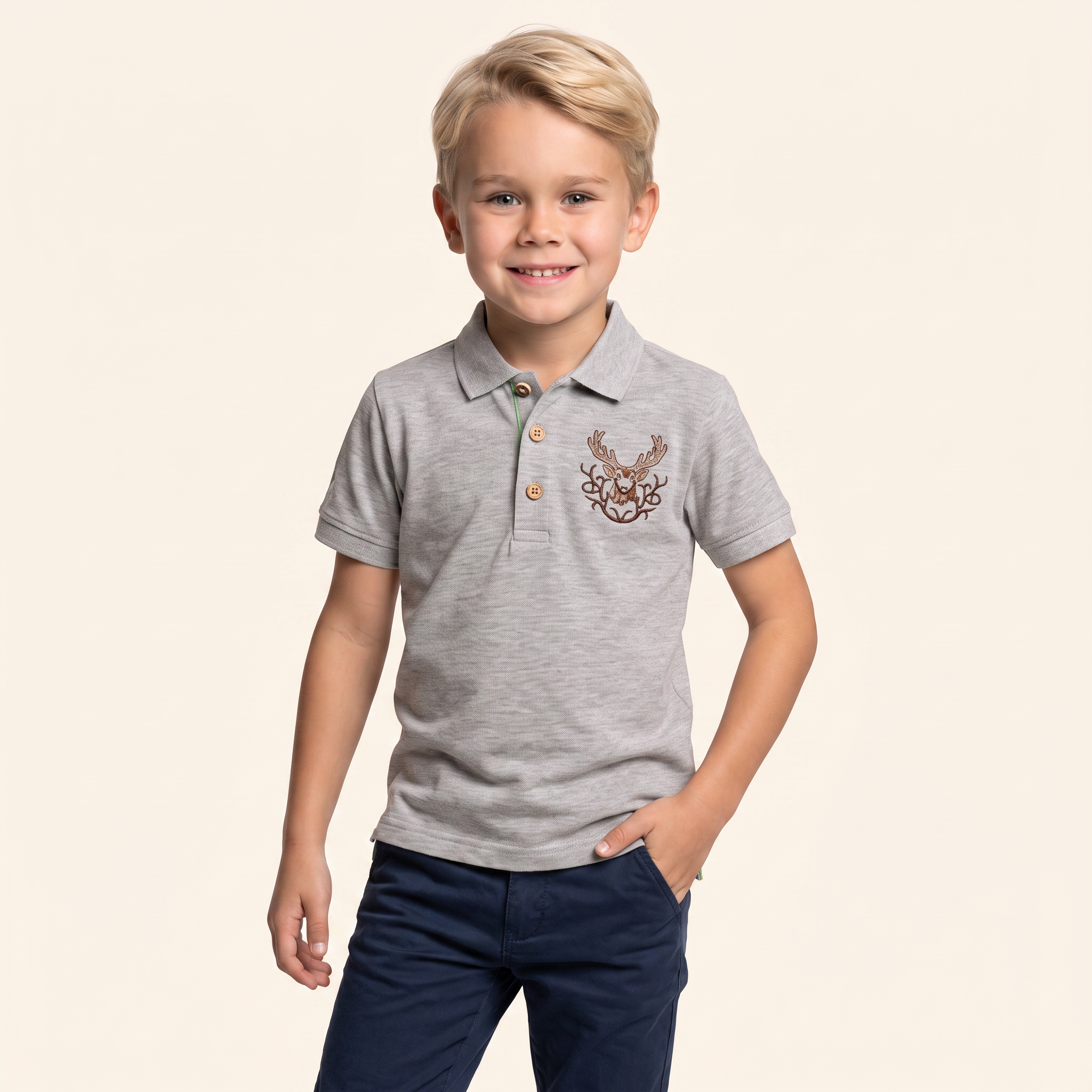 Kinder Poloshirt von Isar-Trachten