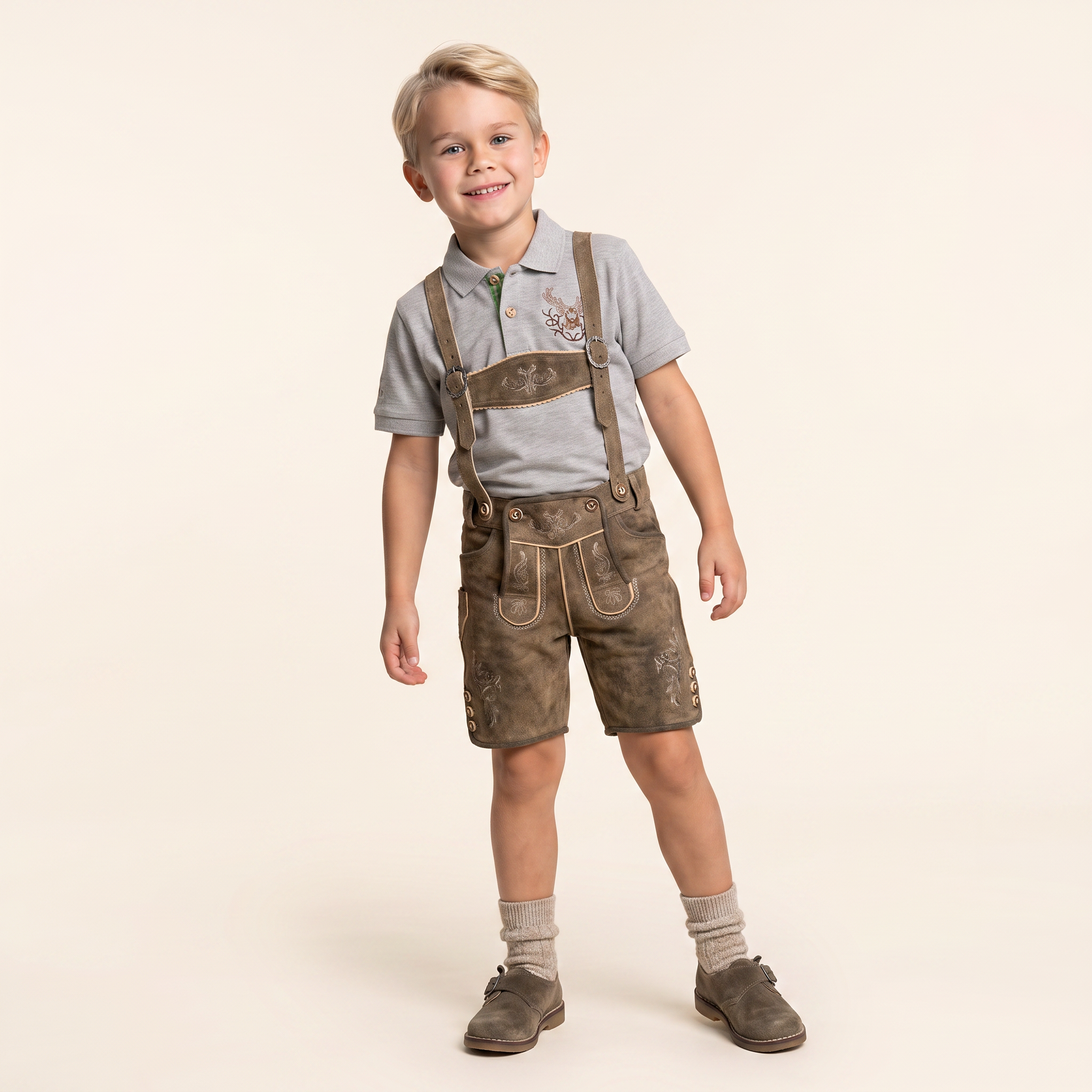 Kinder Poloshirt von Isar-Trachten