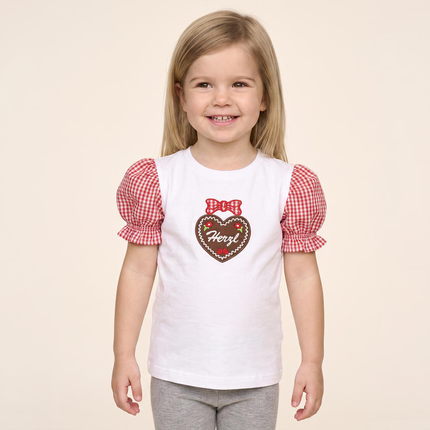 Kinder T-Shirt Herzl von Isar-Trachten