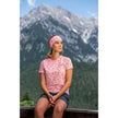 Trendiges Damen-Stirnband Anzing in perlrosa mit Alloverprint aus Jersey-Stoff, bequem und sportlich tragbar.