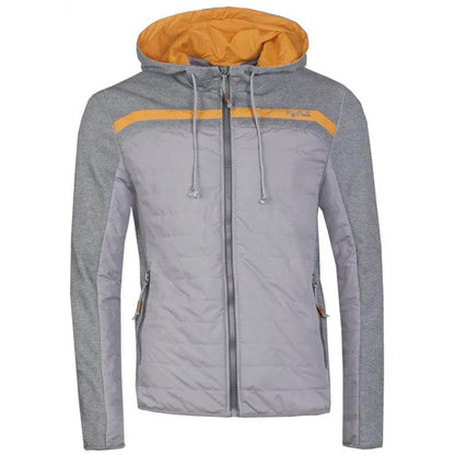 Herren Jacke Ried von Piz Palü in grau/honig mit Kapuze