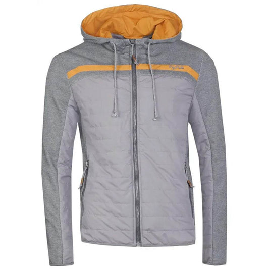 Herren Jacke Ried von Piz Palü in grau/honig mit Kapuze