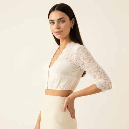 Dirndlbluse Edith creme