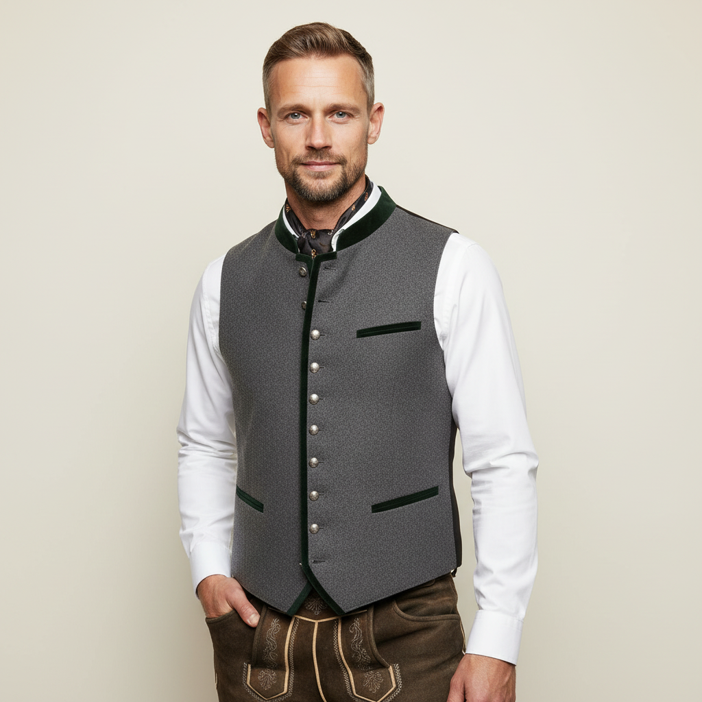 Weste Alonso grau-forest von Stockerpoint