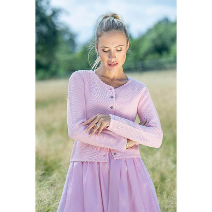 Strickjacke Vilseck in Puderrosa mit schlichtem Design