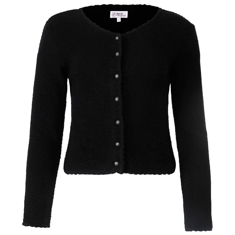 Strickjacke Vilseck in Schwarz mit schlichtem Design