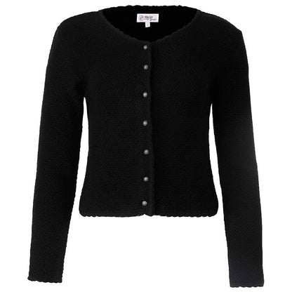 Strickjacke Vilseck in Schwarz mit schlichtem Design