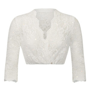 A7 Dirndlbluse Mariella creme glitzer